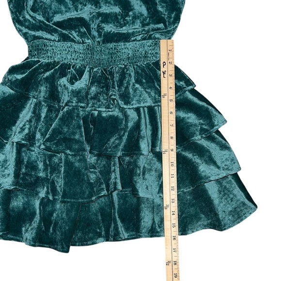 TCEC Deep Teal Velvet Dress Size Small - Picture 6 of 9